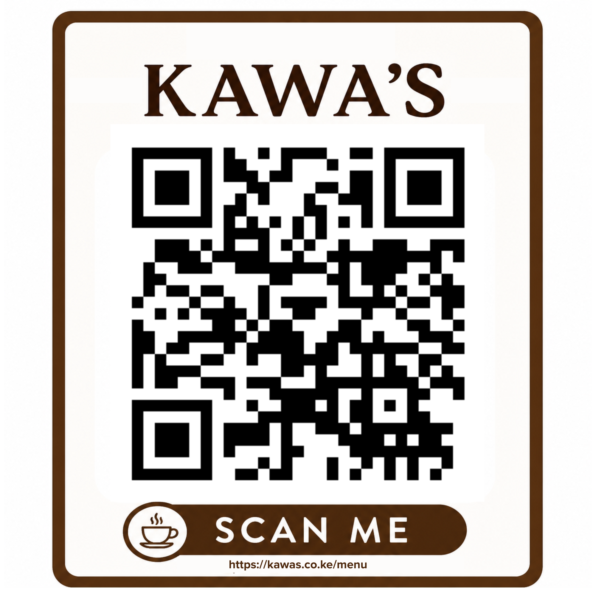 KAWA'S Menu QR Code